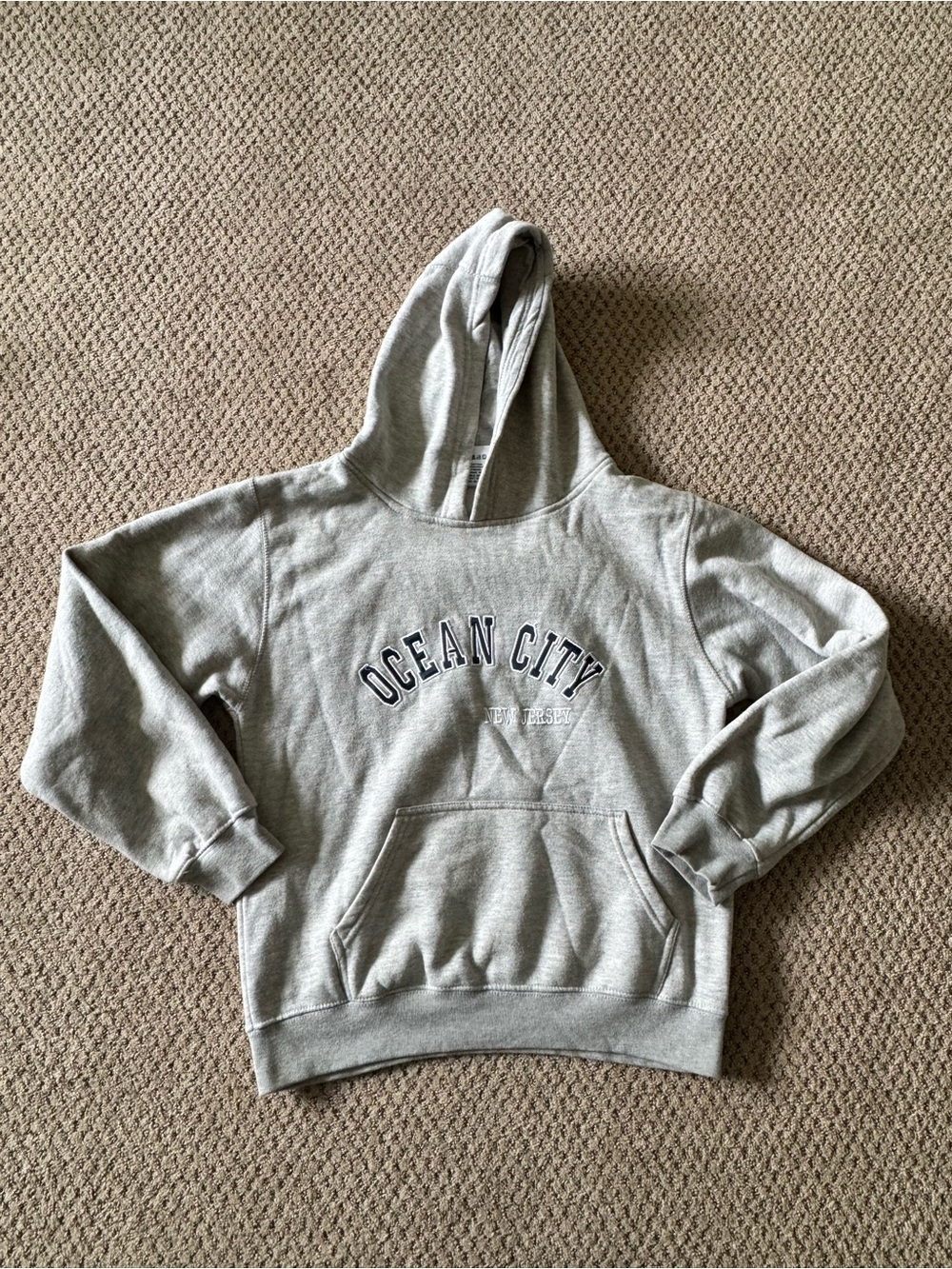 Ocean City Kids' Heather Gray Hooded Pullover Sweatshirt